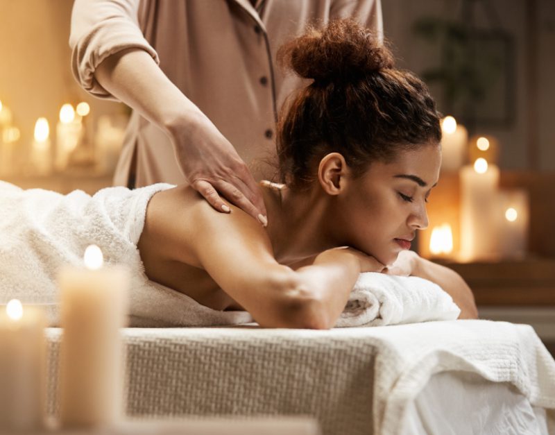 Massage therapist providing a relaxing treatment